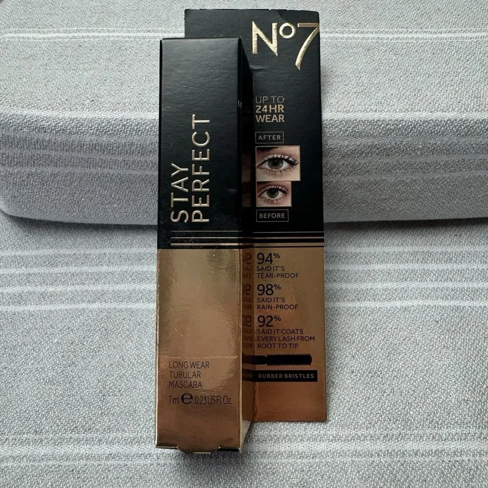 No7 Stay Perfect Mascara Long Lasting Volume Tubular Black 7ml New With Box